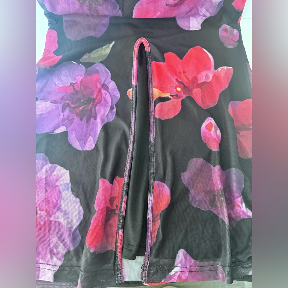 NWT Princess Polly Eviana Maxi Dress Floral Black Pink Purple Wedding - Size 4 - Picture 5 of 7